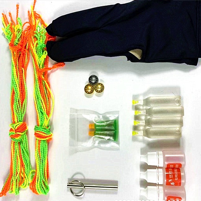 Yo-yo accessory kit string lubricant puller axle gloves center shaft 10 beads KK ball bearing parts side shaft