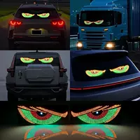 Светодиодные декоративные фары для автомобилей, световые глаза дьявола для грузовиков, атмосферные огни "глаз дьявола", стильные светодиодные фары для авто.