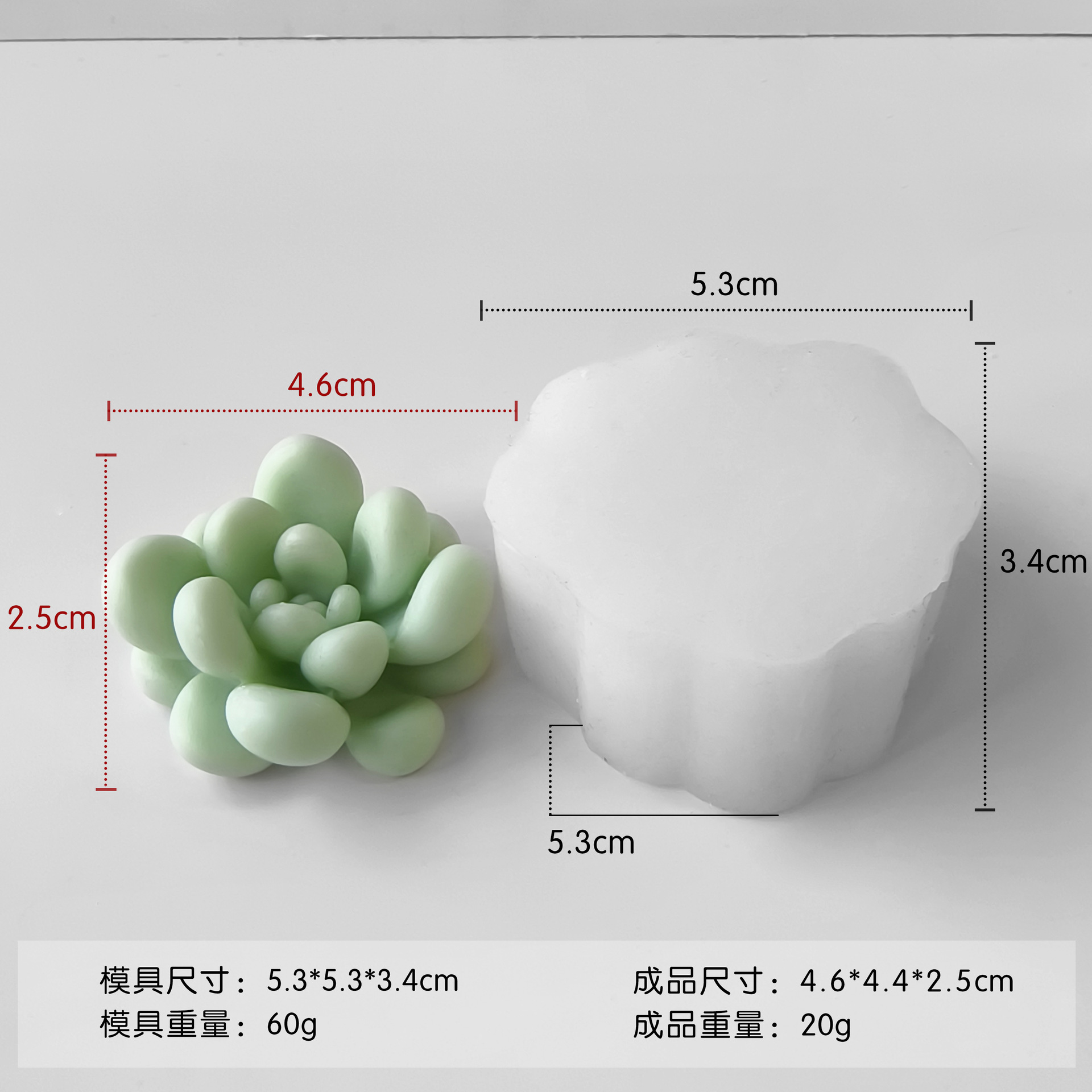 Molde de silicona de aromaterapia de cactus, taza hecha a mano, molde de vela suculente de cactus, adornos de resina de epoxi de bricolaje