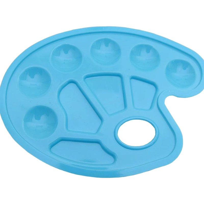 Детская пластиковая палитра для рисования ногтей, ручная маленькая палитра для граффити в форме ноги, принадлежности для рукоделия