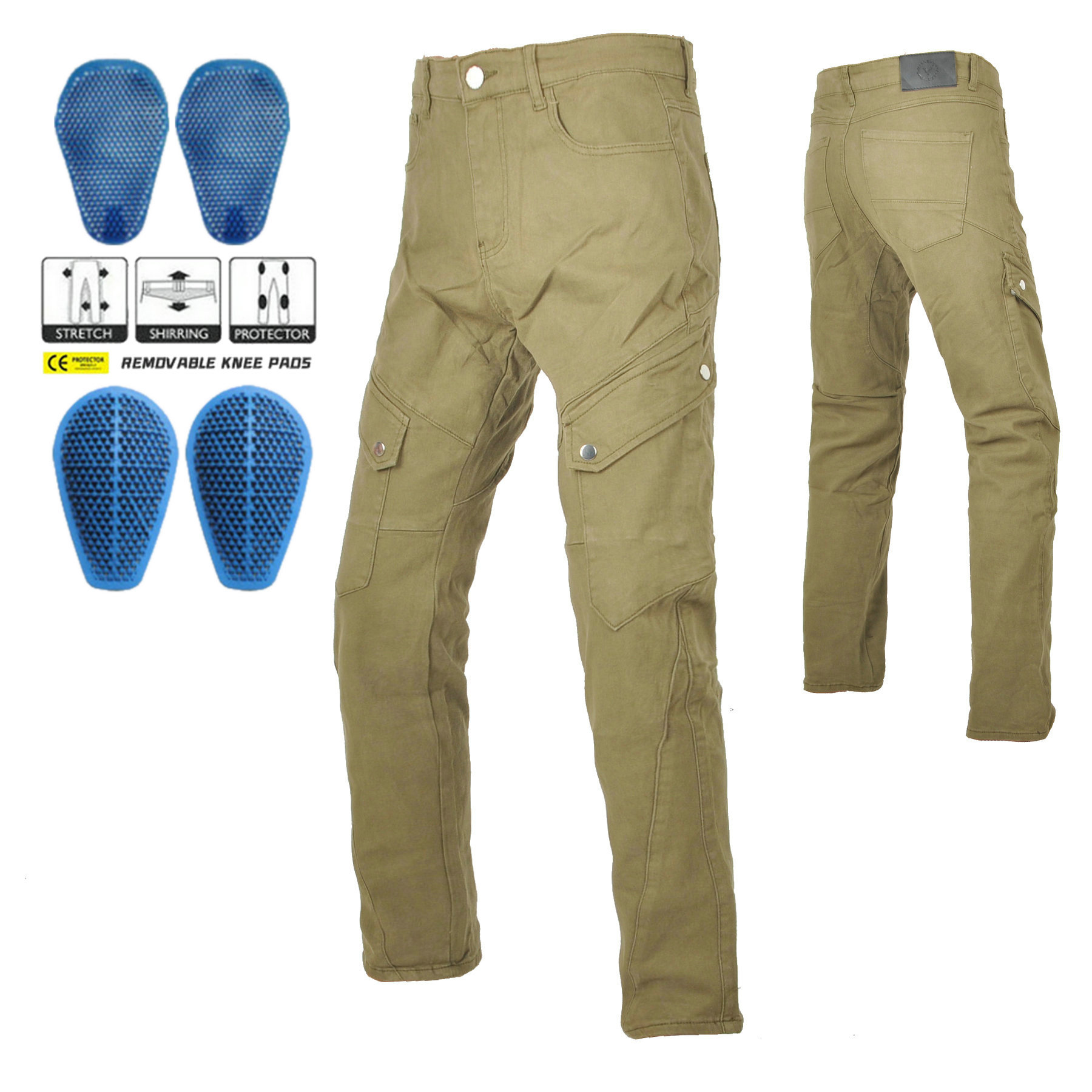 VOLERO motocicleta jeans hombres ejército verde motocicleta resistente a la caída de equitación retro slim fit overoles de silicona equipo de protección
