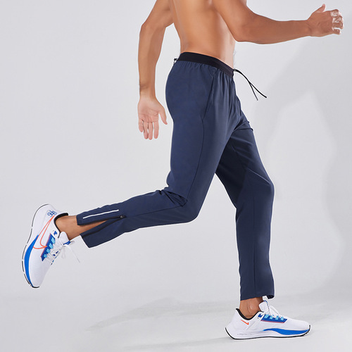 Men's sports trousers American loose quick-drying breathable spring foot-binding fitness running training basketball casual pants