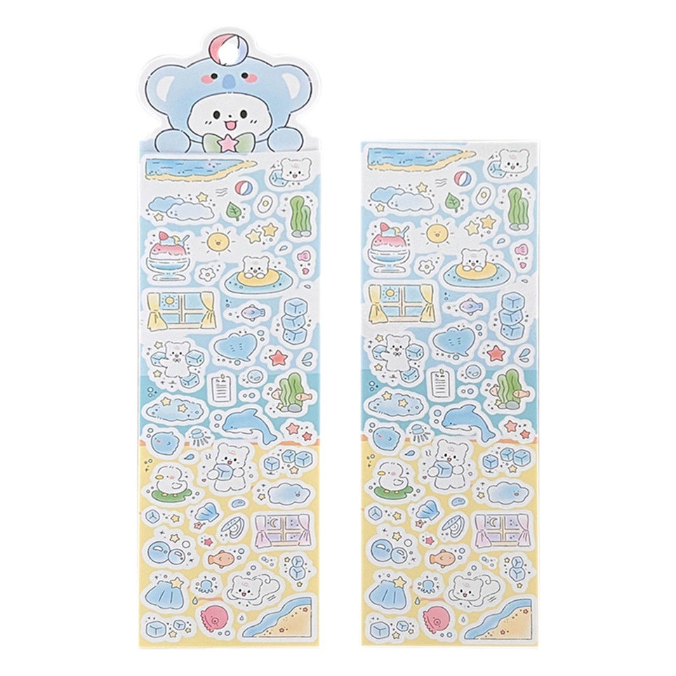 Nuevo algodón dulce oso serie pegatinas lindo dibujos animados Goka DIY pegatinas decorativas chica diario pegatinas al por mayor