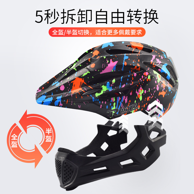 De los niños completo Cascos CE Niñas Bicicletas equilibrio scooter patinaje Cascos con luces traseras Ride equipo