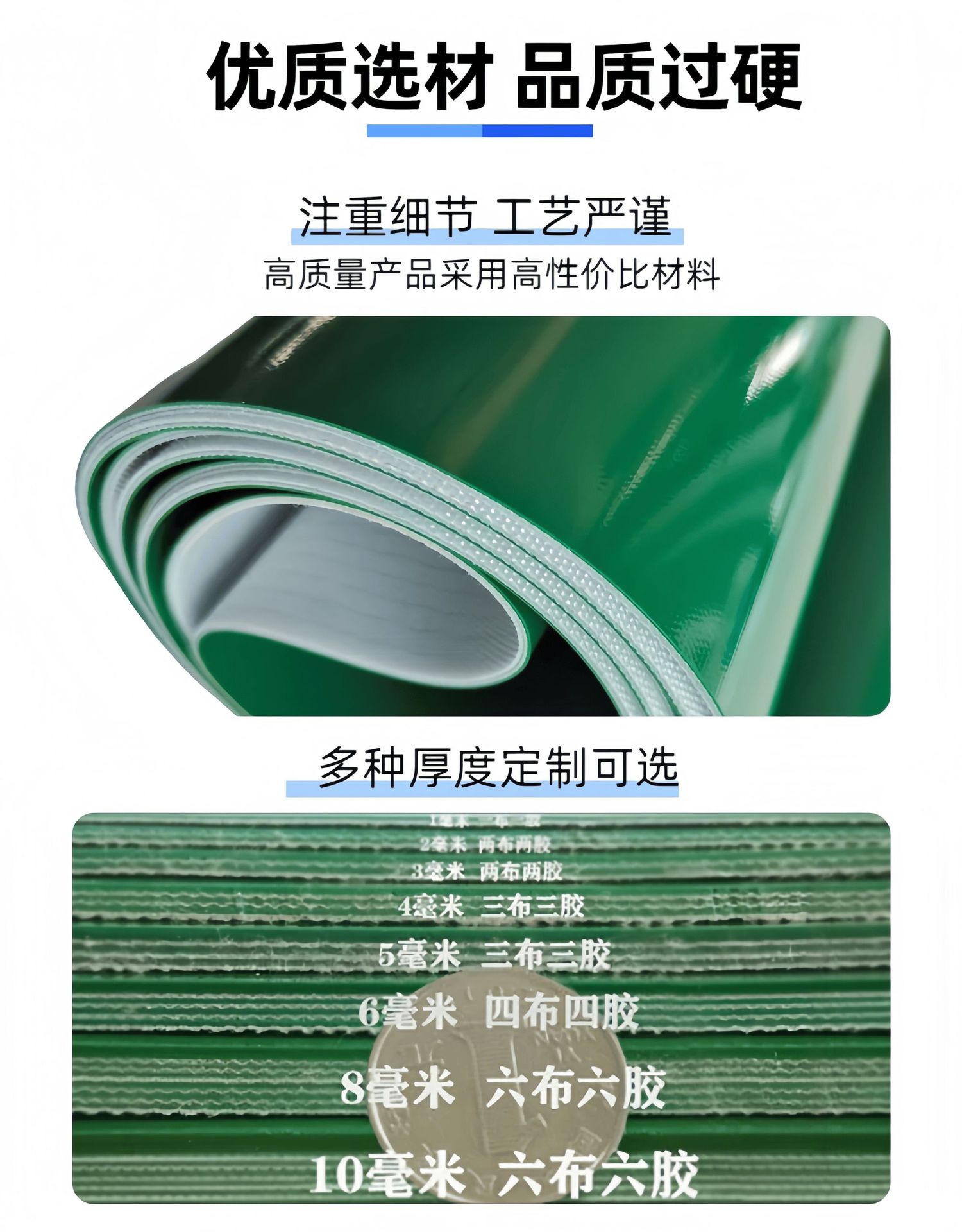 Top riding synchronous belt PU baffle polyurethane steel wire tooth grass pattern transmission belt XH 5M S8M 14M L AT0