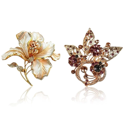 high-end diamond-encrusted pearl flower | Yaxa sancaqları