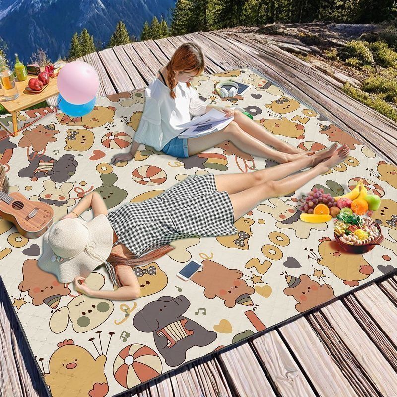 휴대용 캠핑 매트, 벼룩시장, 야외 세탁기로 세탁 가능한 피크닉 매트, 여행용 방습 매트, 텐트 쿠션