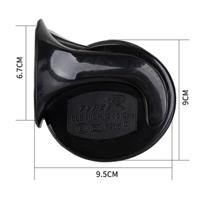 whistle electric horn, Car horn/tweeter - upgrade-black-single-12v