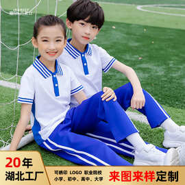 中小学生校服园服高中学校班服套装运动风竖条纹制服定制校园风