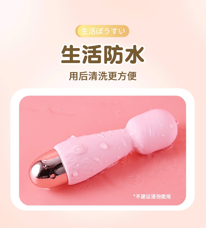 Laile Cherry Blossom Pink Mini AV Stick USB Rechargeable Silicone Adult Massager — detail image 22