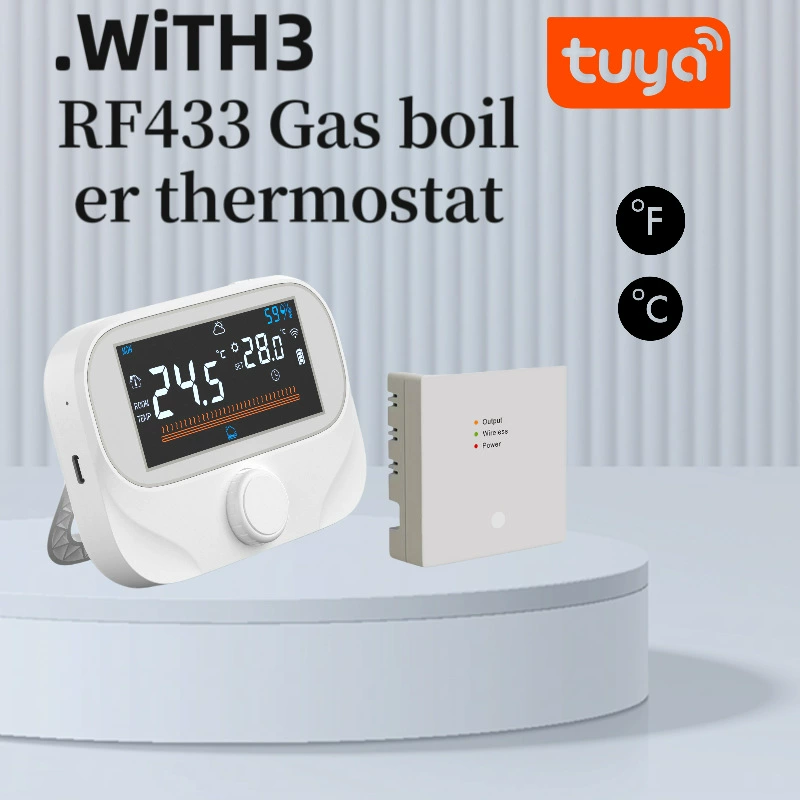 Умный настенный термостат для котла с Wi-Fi и RF433, без проводов, для газового котла ℃ / ° F — это кабриолет.