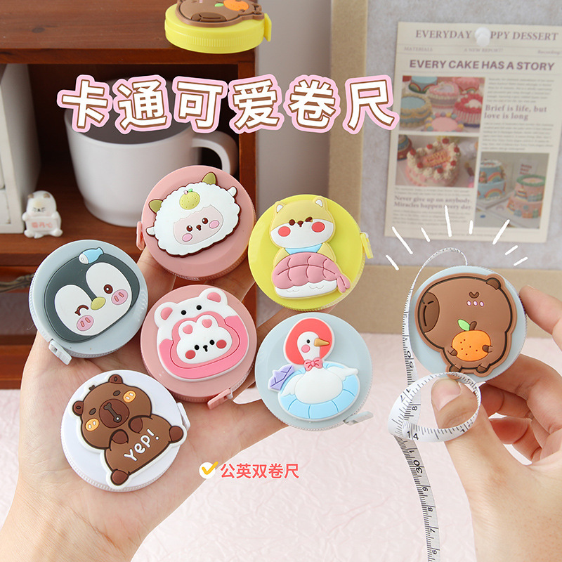 Ruler Cartoon Custom Inch Centimeter Double-Sided Ruler Measuring Measurements Mini Girl Heart Circumference Ruler Soft Ruler Wholesale