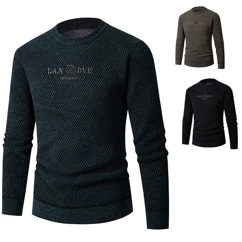 Внешняя торговля трансграничная Европа, Европа, Виш осень и зима мужской новый трикотажный свитер жаккардовый повседневный нижний свитер молодежный теплый топ