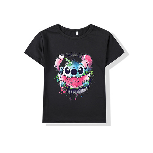 星际宝贝Stitch 史迪奇卡通周边儿童图案印花男童女童短袖T恤跨境