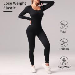 European and American sport yoga one-piece suit Amazon breathable high elasticity fitness yoga clothing