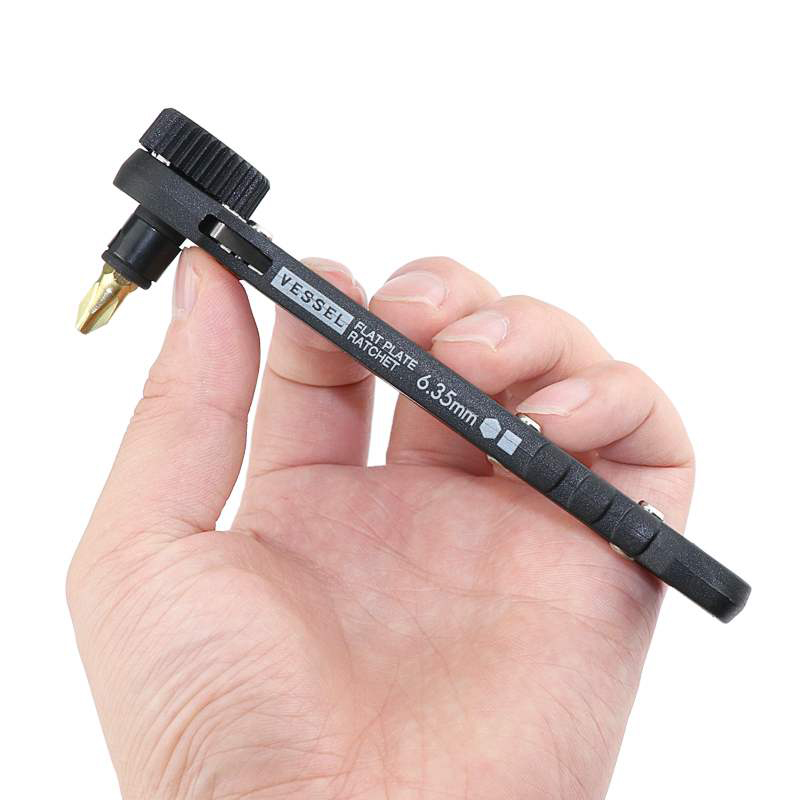 Japón VESSEL Weiwei ratchet tornillo lote importado cabeza corta llave de ciruela manga hexagonal cruz lote TD70