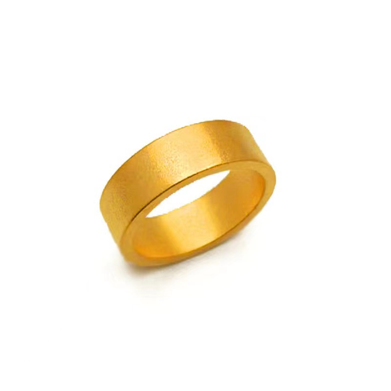 고대 금 반지 여성 (폭 4MM 더 우아한) 은 금 스트레이트 플레인 링 솔리드 골드 링을 상속받습니다.