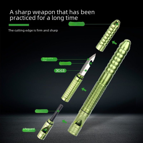 Small knife, portable design, outdoor camping, fire starter, whistle knife, survival opener, bottle opener, tea knife