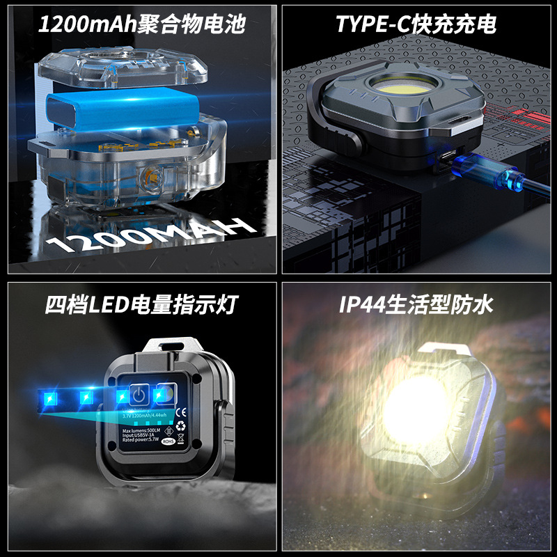 Transfronterizo nueva lámpara de trabajo multifuncional lámpara portátil de iluminación de emergencia lámpara de proyección al aire libre lámpara de campamento impermeable de larga duración