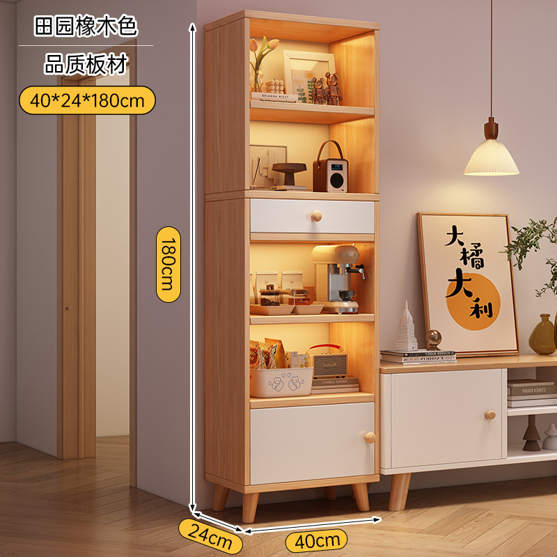 Estante de libros Estante de piso Gabinete doméstico Salón contra la pared Gabinete de exhibición del dormitorio Gabinete de televisión junto al armario de almacenamiento
