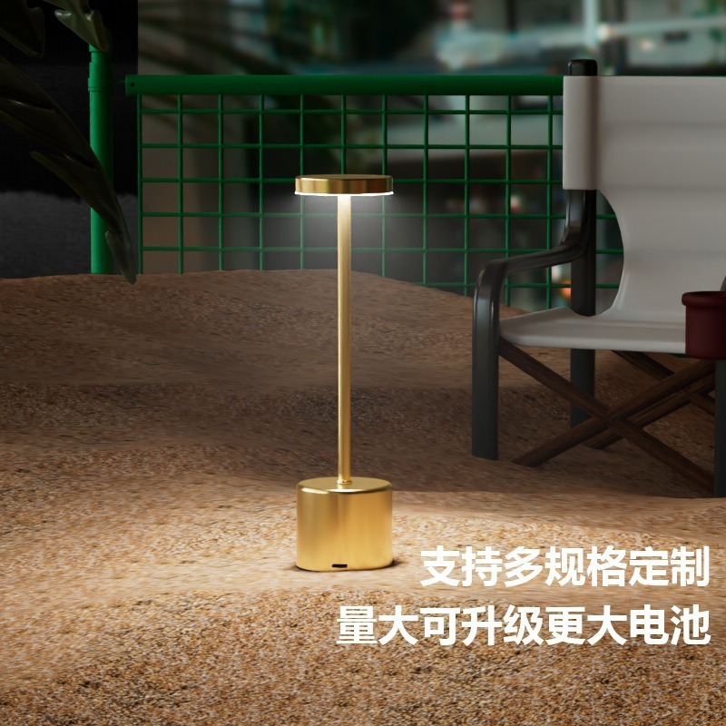 Metal explosivo LED lámpara de escritorio USB recargable lámpara de mesa táctil dormitorio mesilla de noche acrílico atmósfera