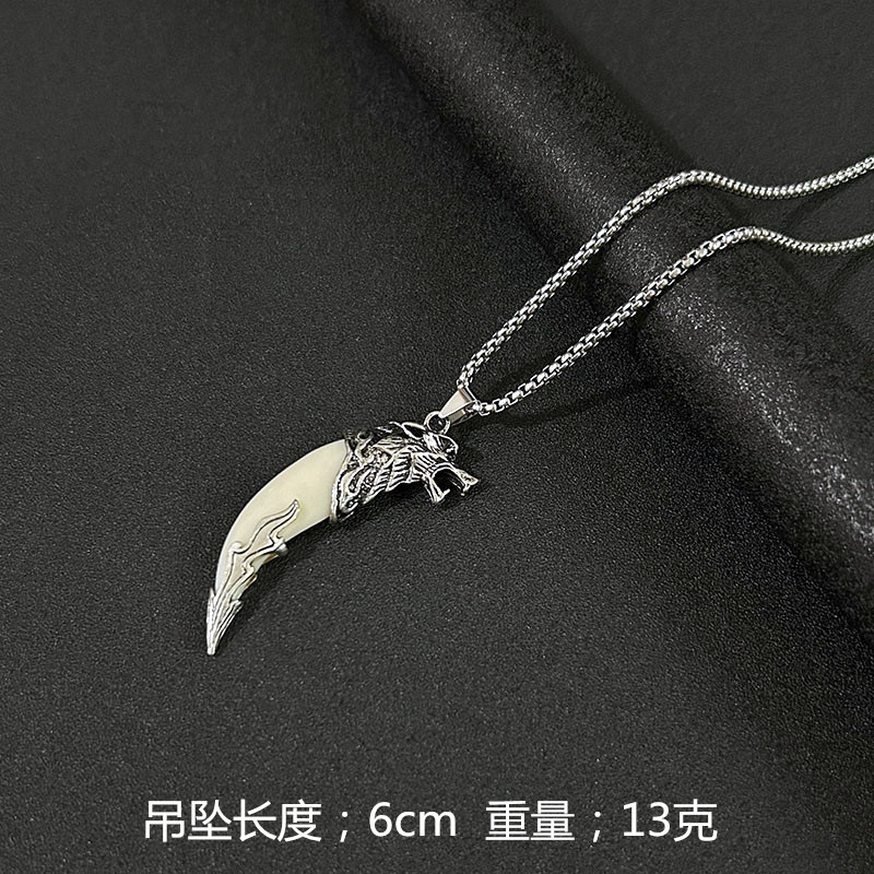2#흰색 + 두꺼운 3mm 길이 60cm 스테인레스 스틸 체인