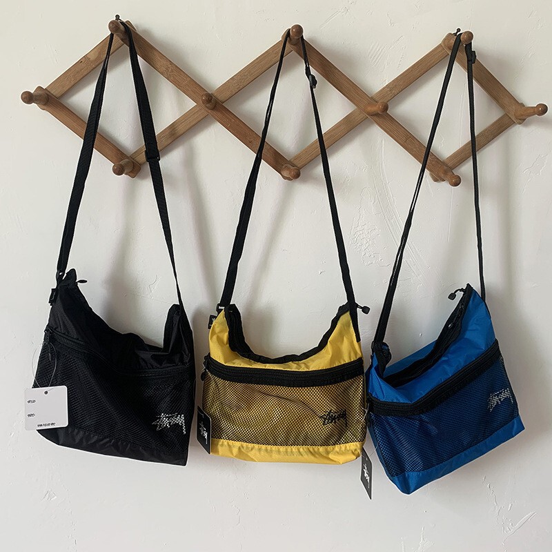 Trendy Brand Crossbody Bag Stussy Mesh Print Shoulder Bag Crossbody Bag