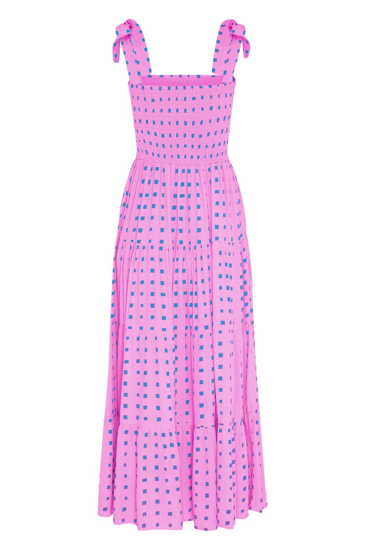 259g Weight Maxi Long Dress Dress Length Type Sleeveless Sleeve Length Regular Dress Dresses Type Regular Sleeve Sleeve Type Polyester Fabric Type High Waist Waist Line Daily Occasion Strap Neckline Regular Fit Fit Type Printing, Polka Dots Pattern Summer, Spring Season Women's Gender Elegant Style Wholesale Women's Elegant Printing Polka Dots Daily Strap Sleeveless Regular Dress 109