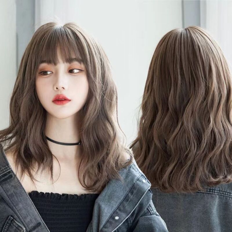 Cross-Border Long Curly Wig New Daily 40cm左右 Artificial Medium-Length Wig Full Headgear Manufacturer Wholesale Cross-Border Long Curly Wig New Daily 40cm左右 Artificial Medium-Length Wig Full Headgear Manufacturer Wholesale