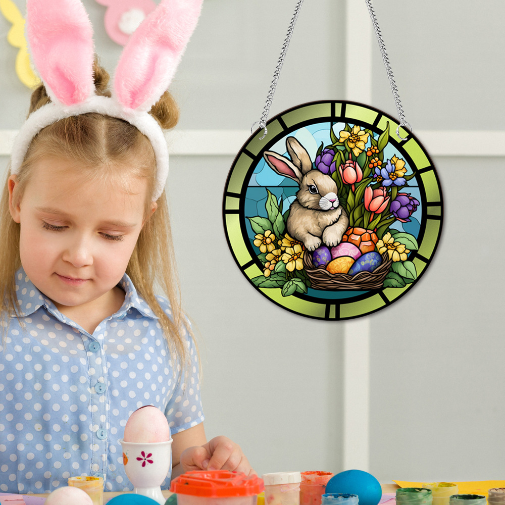 95g Weight pendant Home Textiles & Decor Type Acrylic Material Easter Festival Rabbit Pattern Casual, Elegant, Classical Style Easter Casual Elegant Classical Rabbit Arylic Party Supplies Decorations 3