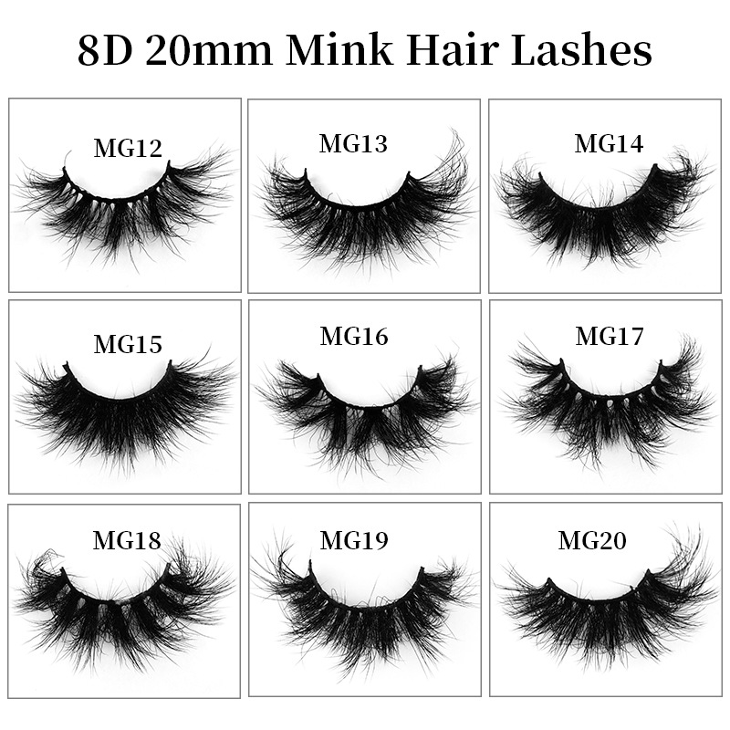 Hot 8D false eyelashes 1 pair of natural thick curly grafting eyelashes_voghion.com
