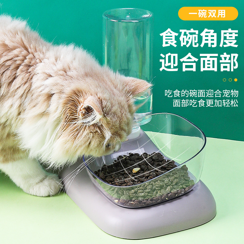 Suministros para mascotas tazón para perros tazón para gatos tazón doble tazón para beber automático tazón para perros tazón para gatos tazón de arroz antidetonante