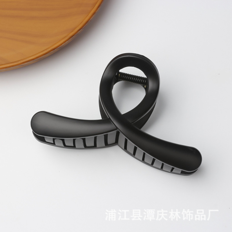 TCB大号复古简约豹纹抓夹2025新款交叉造型高级感盘发鲨鱼夹发饰|undefined