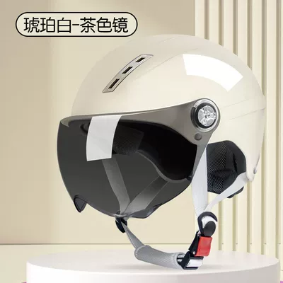Vehicle Helmet, Women's Motorcycle Helmet, Motosiklet kaskı (dəbilqə) - 3c-certification-x9-amber-white-sunscreen-short-lenses