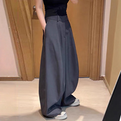 裤子宽松bf慵懒阔腿西装裤女2025秋季新款梨形身材显瘦高腰休闲裤