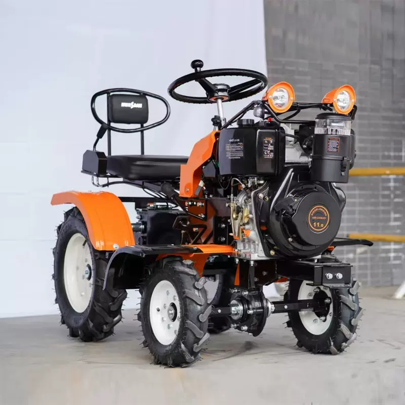 厂家新款座驾式微耕机华世丹195四驱乘坐式坐耕机农用小型旋耕机