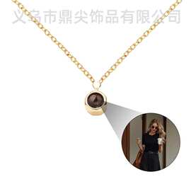 100种语言我爱你个性定 制照片投影项链简约休闲吊坠女源头工厂