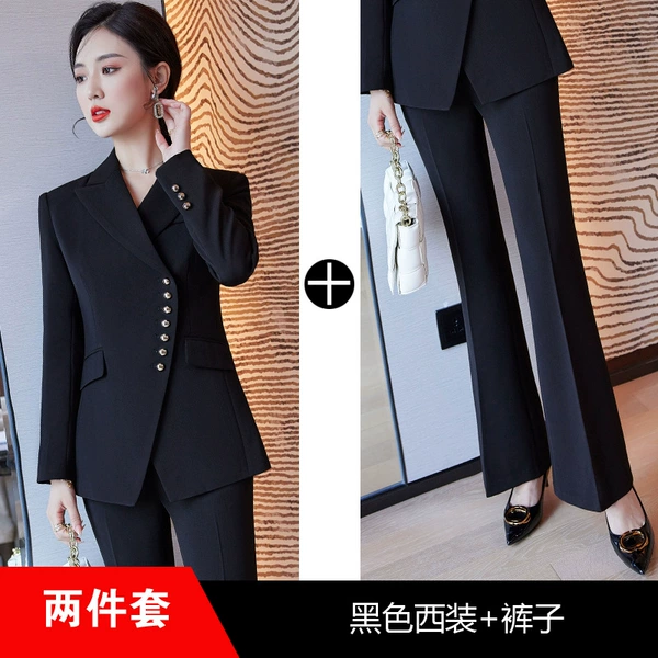 Classic suit jacket, black trousers