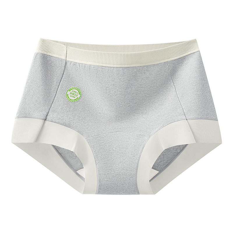 Bragas de algodón de color, bragas de cintura media, bragas antibacterianas transpirables, entrepierna larga, ángulo plano pequeño, bragas no recortadas para mujer