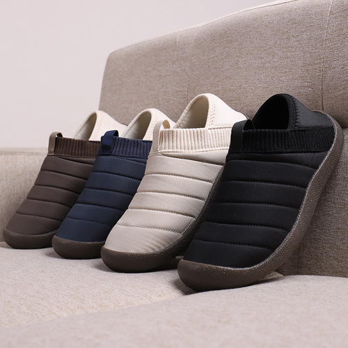 New cross-border winter cotton shoes for men, outdoor slip-on sneakers for couples, snow boots, waterproof and wear-resistant cotton shoes
