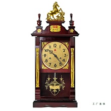 机械座钟老式上弦链发条铜质机芯台钟实木报时客厅中式机械挂钟表