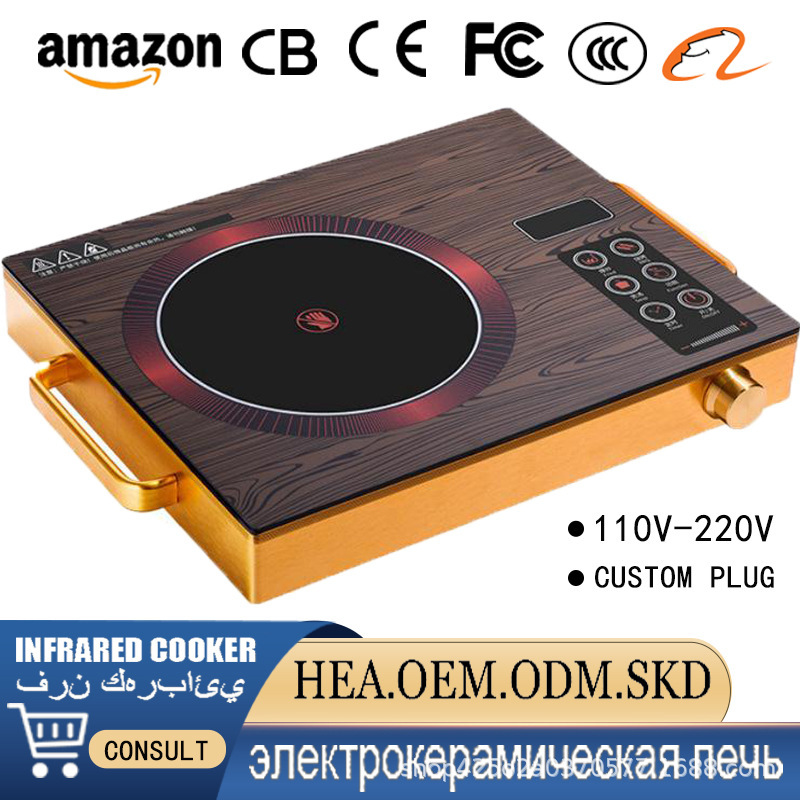 Foreign Trade Electric Ceramic Stove 3500W Smart Household Silent High-Power Multi-Functional Non-Pickly about the Pot Timer Wave Oven Waterproof