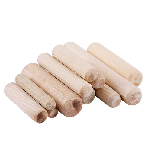 Round wooden plug, wooden nail, wooden tenon, oblique grain wedge, lotus wood, wooden club, wooden plug, wardrobe, cabinet, connecting parts, round wood, Xiao wood pin