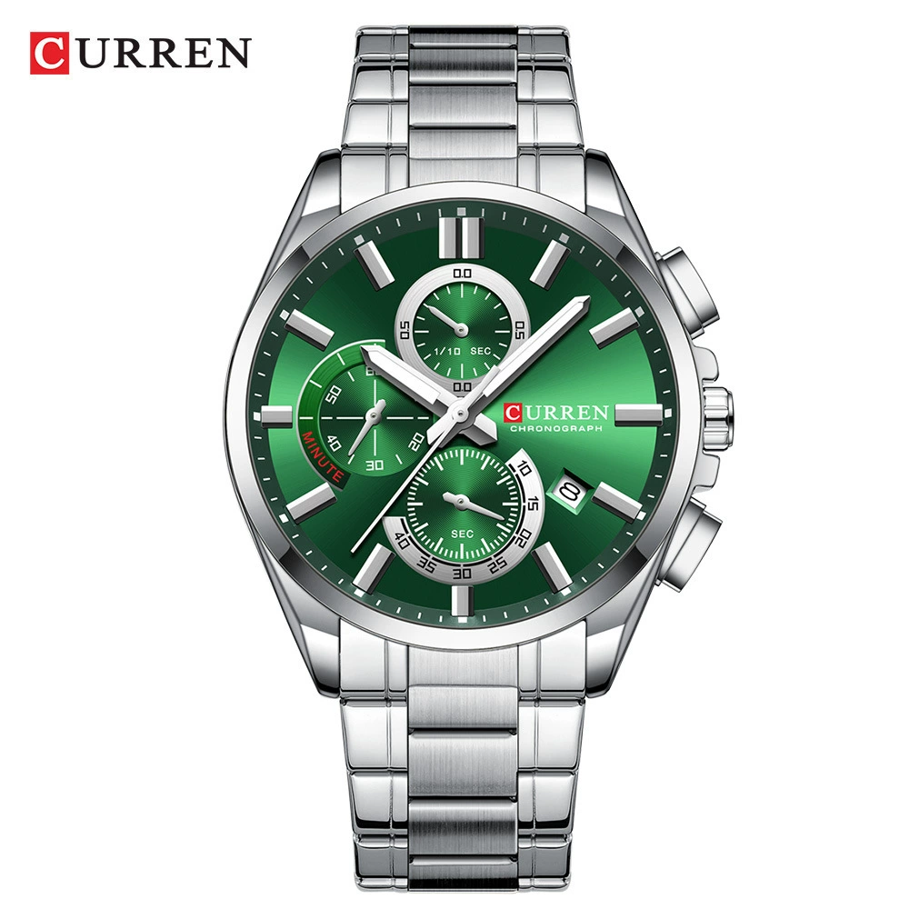 CURREN/Karen 8475 мужские многофункциональные часы с шестью индикаторами, водонепроницаемые, крупный циферблат, мужские часы