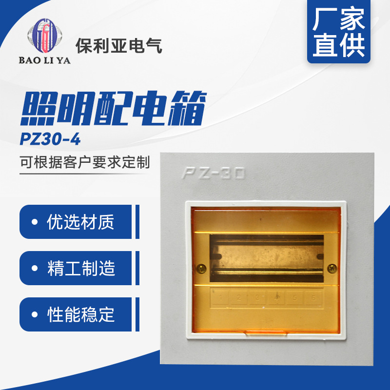 原厂家直供明装PZ30_4回路 PZ30系列照明配电箱用电设备明暗配