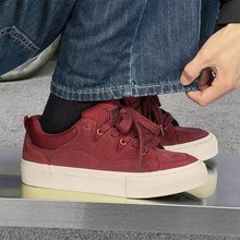 安可拉红男鞋子潮鞋小众百搭韩版ins厚鞋舌面包鞋运动休闲滑板鞋