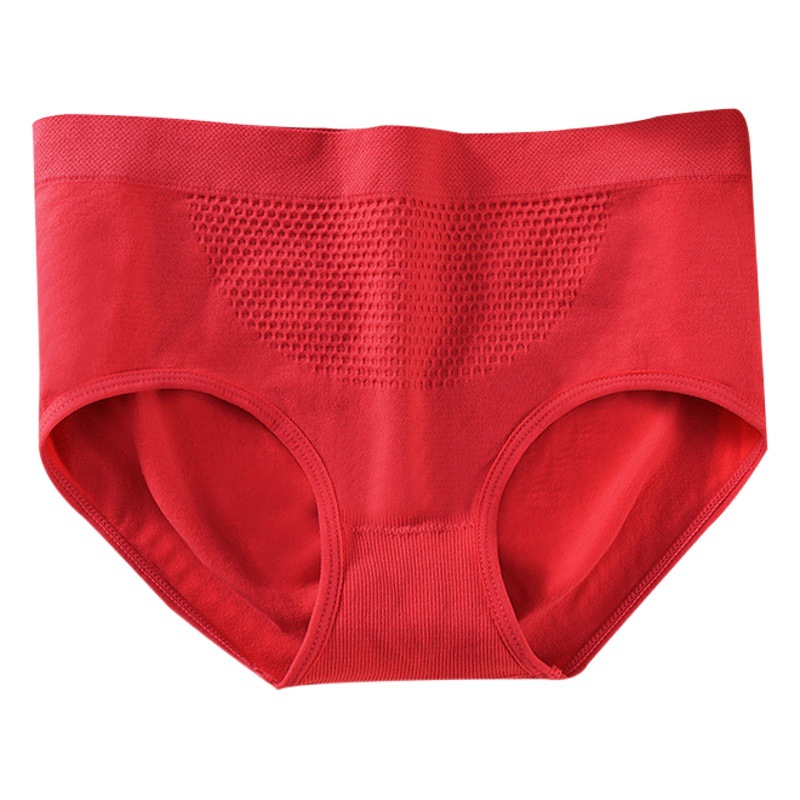Ropa interior antibacteriana de la entrepierna del Algodón puro del vientre-Calentamiento de panal sin costuras de cintura media de las mujeres