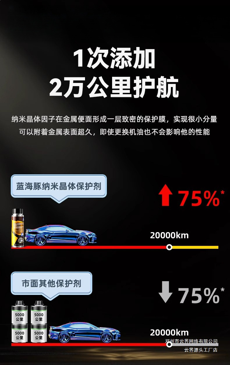 Yunjie Automobile Engine Anti-Wear Protection Agent, No-Disassembly Treatment for Oil Burning, Powerful Repair Oil Additive