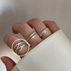 Tide, adjustable ring, simple and elegant design, 2024 years, on index finger, Japanese and Korean