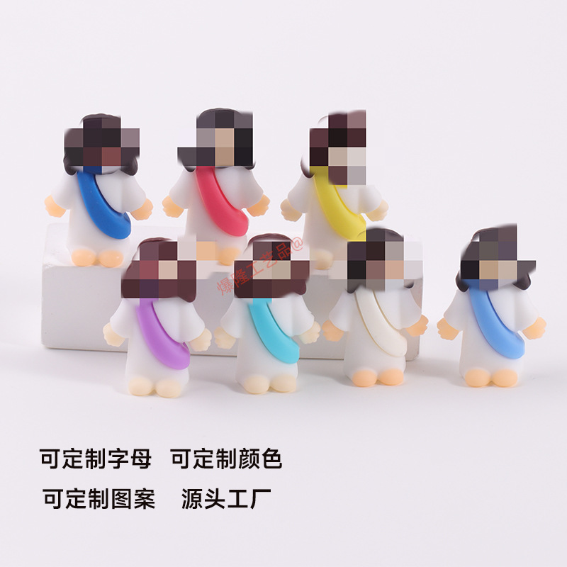 Cross-Border Popular Easter Ornaments Mini Pvc Soft Glue Hot Selling Miniature Doll Desktop Small Ornaments Decoration